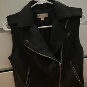 Philosophy Black Suede Vest